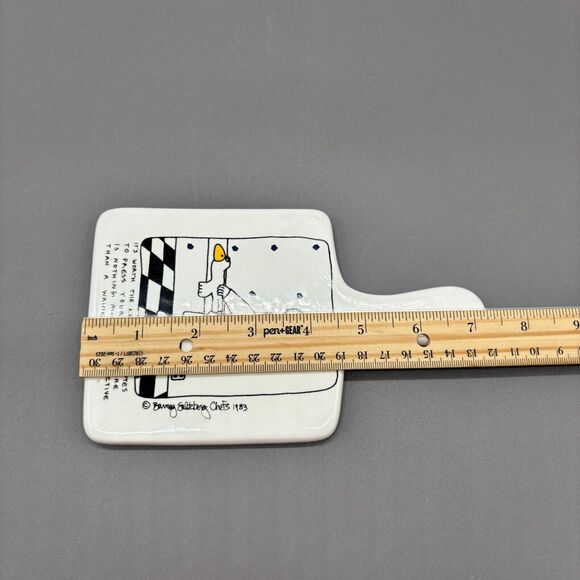 Barney Saltzberg Chefs Trivet "Press Your Duck" Vintage 1983 Signed Ceramic - Picture 5 of 7